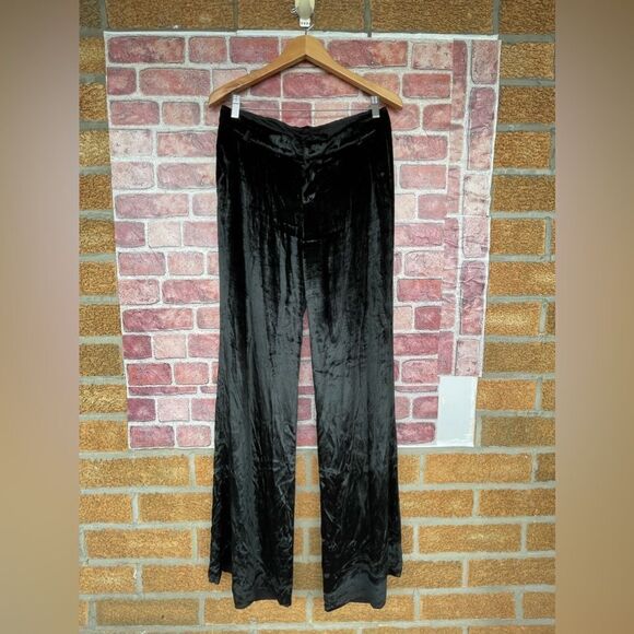 Philosophy di Alberta Ferretti Pants - Philosophy Di Alberta Ferretti Black Velvet Trouser Pants Size 8